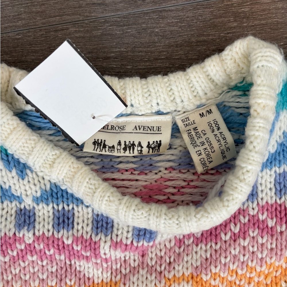 Colorful Patterned Knit Sweater - Picture 2 of 2